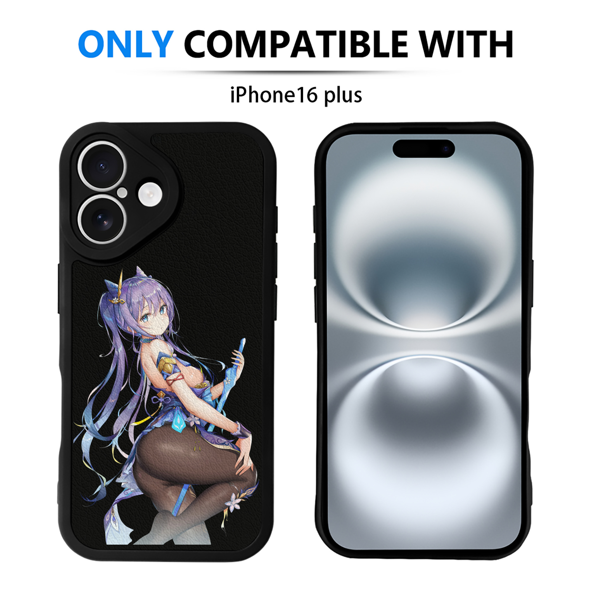 げんし神 刻晴 こくせい genshin Kokusei 【iPhone 16シリーズ対応】シリコンスマホケース（レザー調） 材質：シリコン